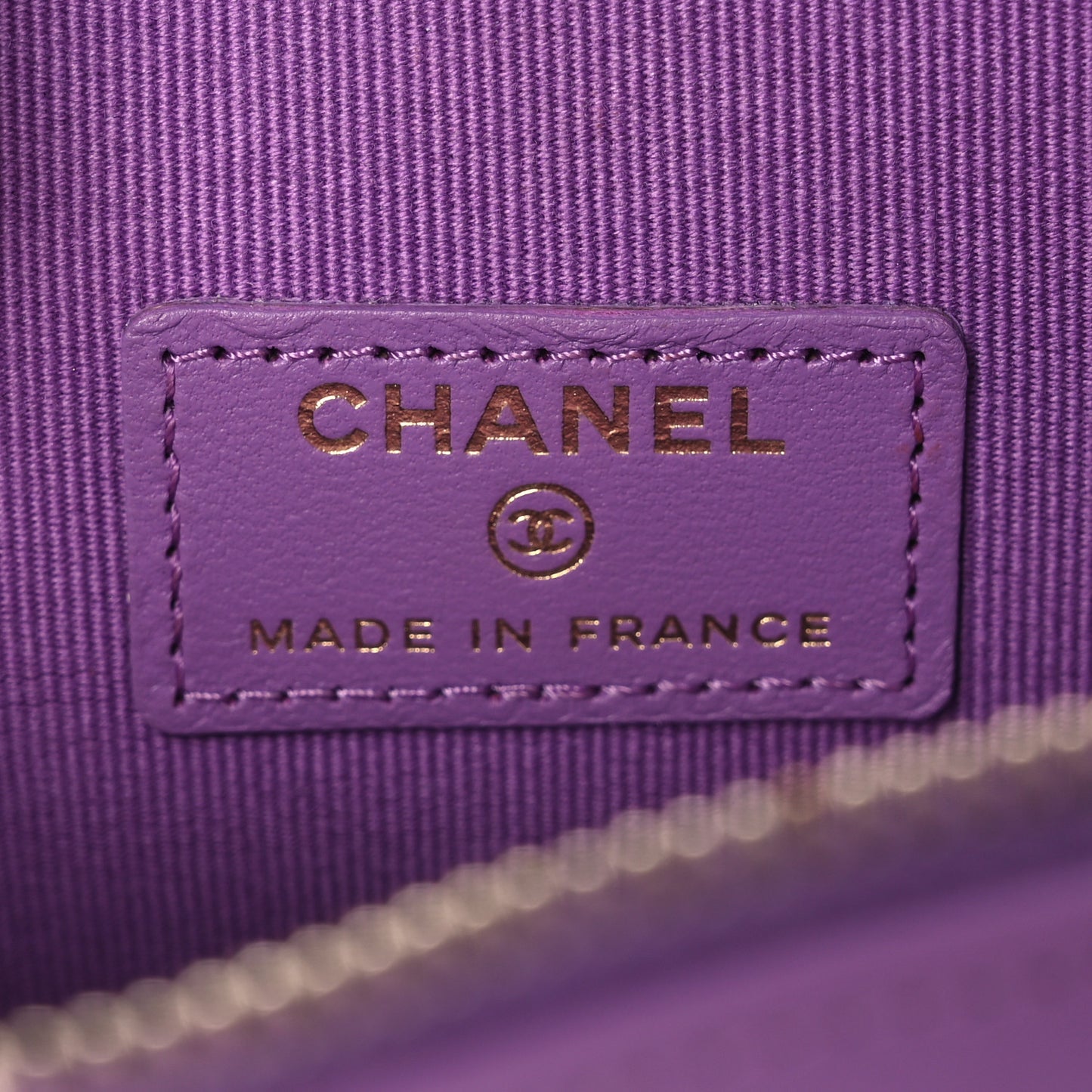 Lambskin Quilted CC In Love Heart Clutch With Chain Purple
