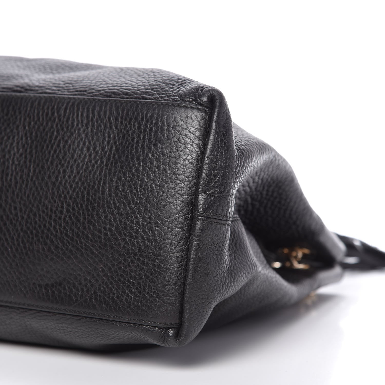 Gucci Pebbled Calfskin Medium Soho Chain Shoulder Bag Black 7 of 10