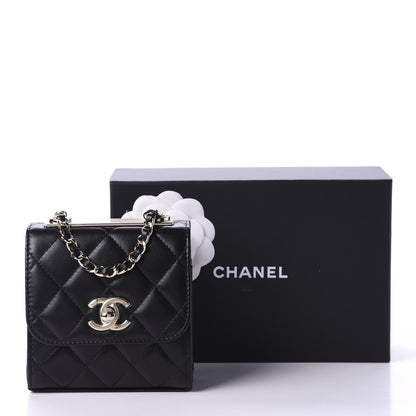 Chanel Lambskin Quilted Mini Trendy CC Chain Wallet Black 11 of 11