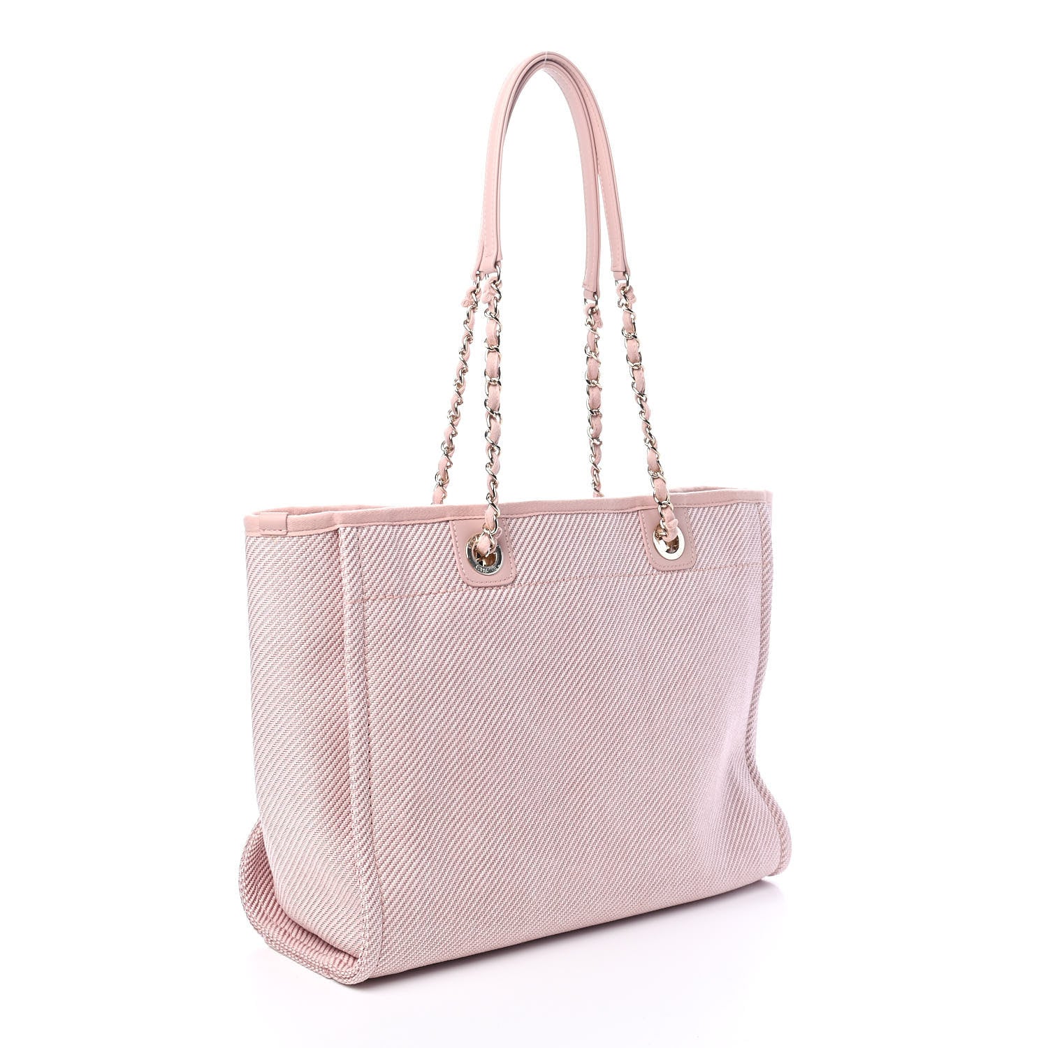 Chanel Mixed Fibers Calfskin Small Deauville Tote Rose Pink 3 of 9