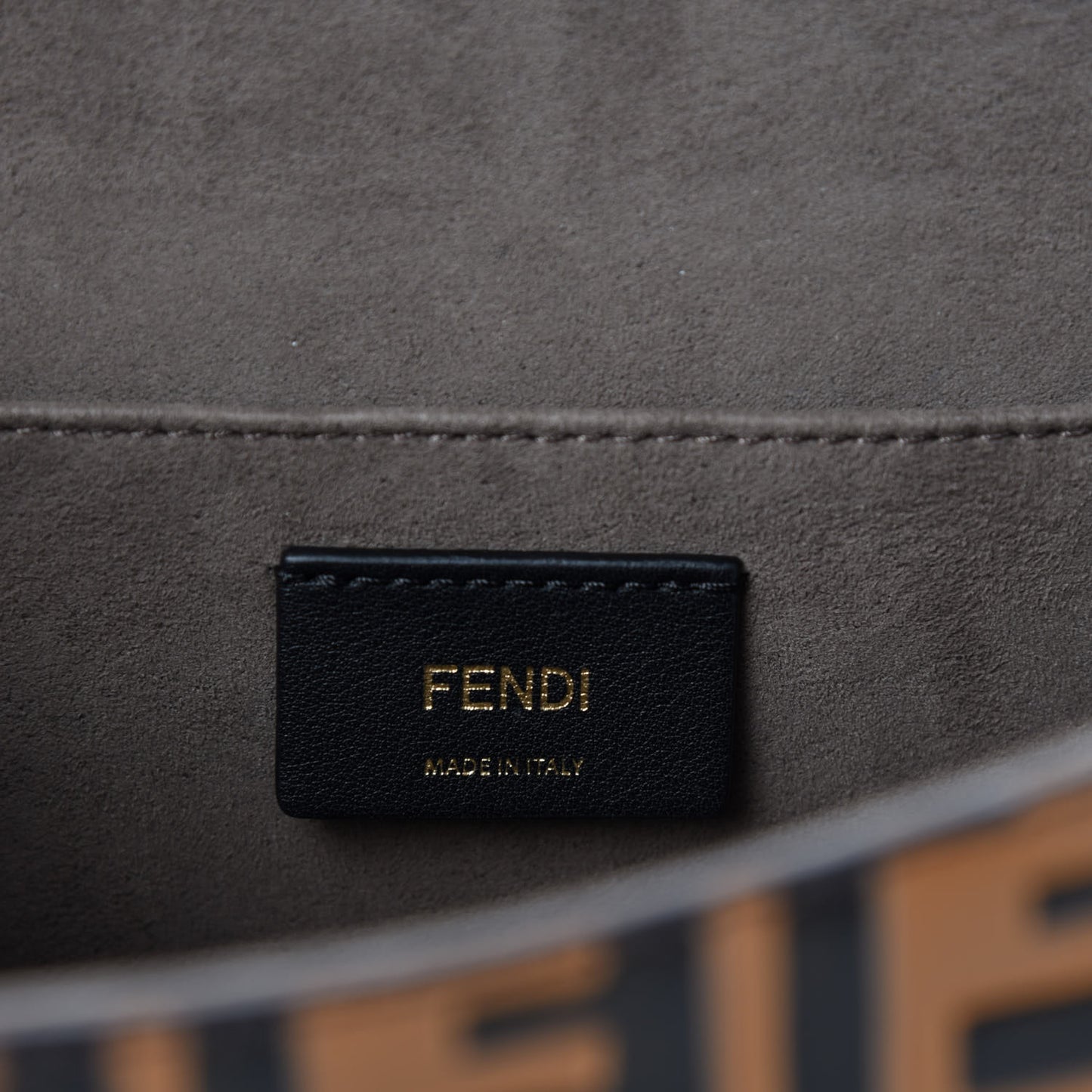 Vitello Century F is Fendi FF Embossed Kan I Shoulder Bag Orzo Tobacco
