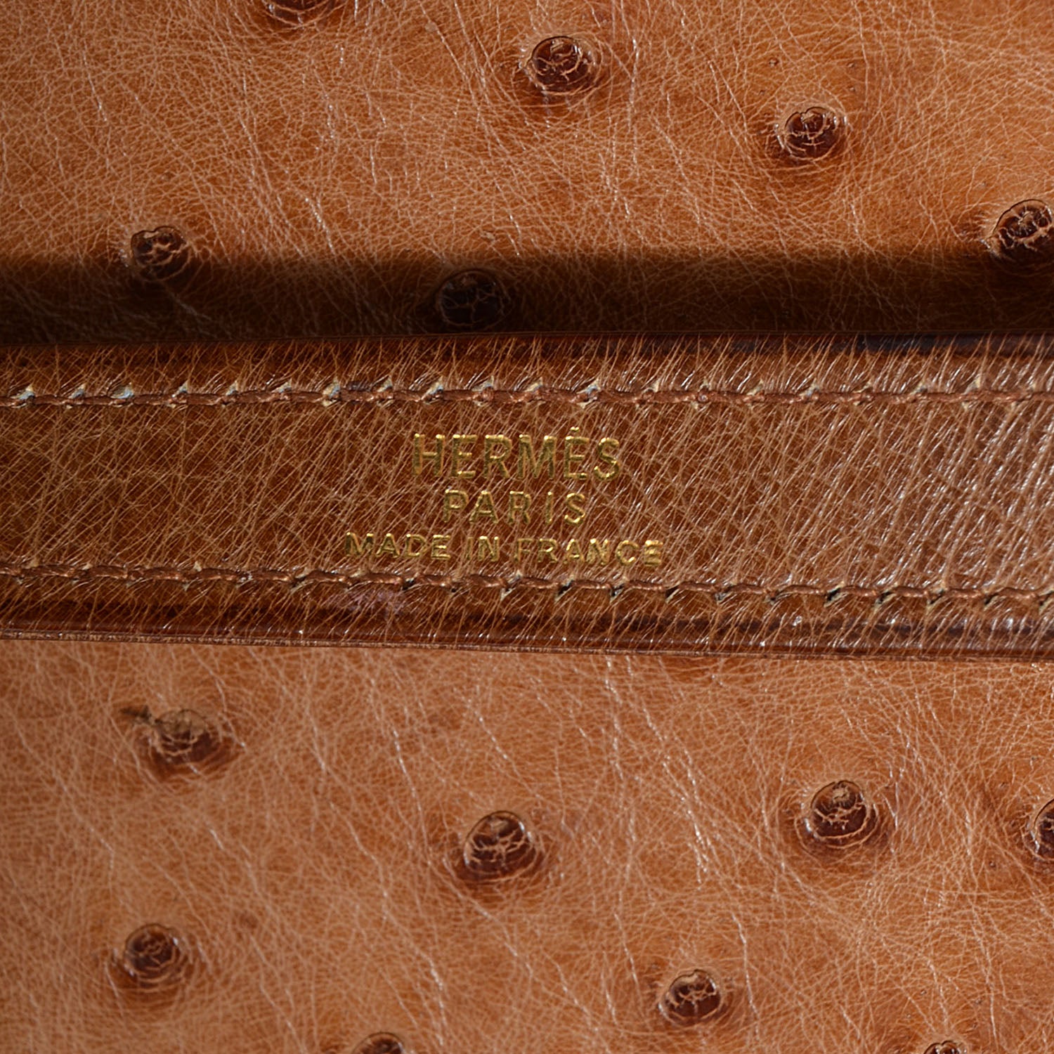 Hermes Ostrich Kelly Sellier 32 Gold 3 of 24