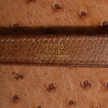 Hermes Ostrich Kelly Sellier 32 Gold 3 of 24