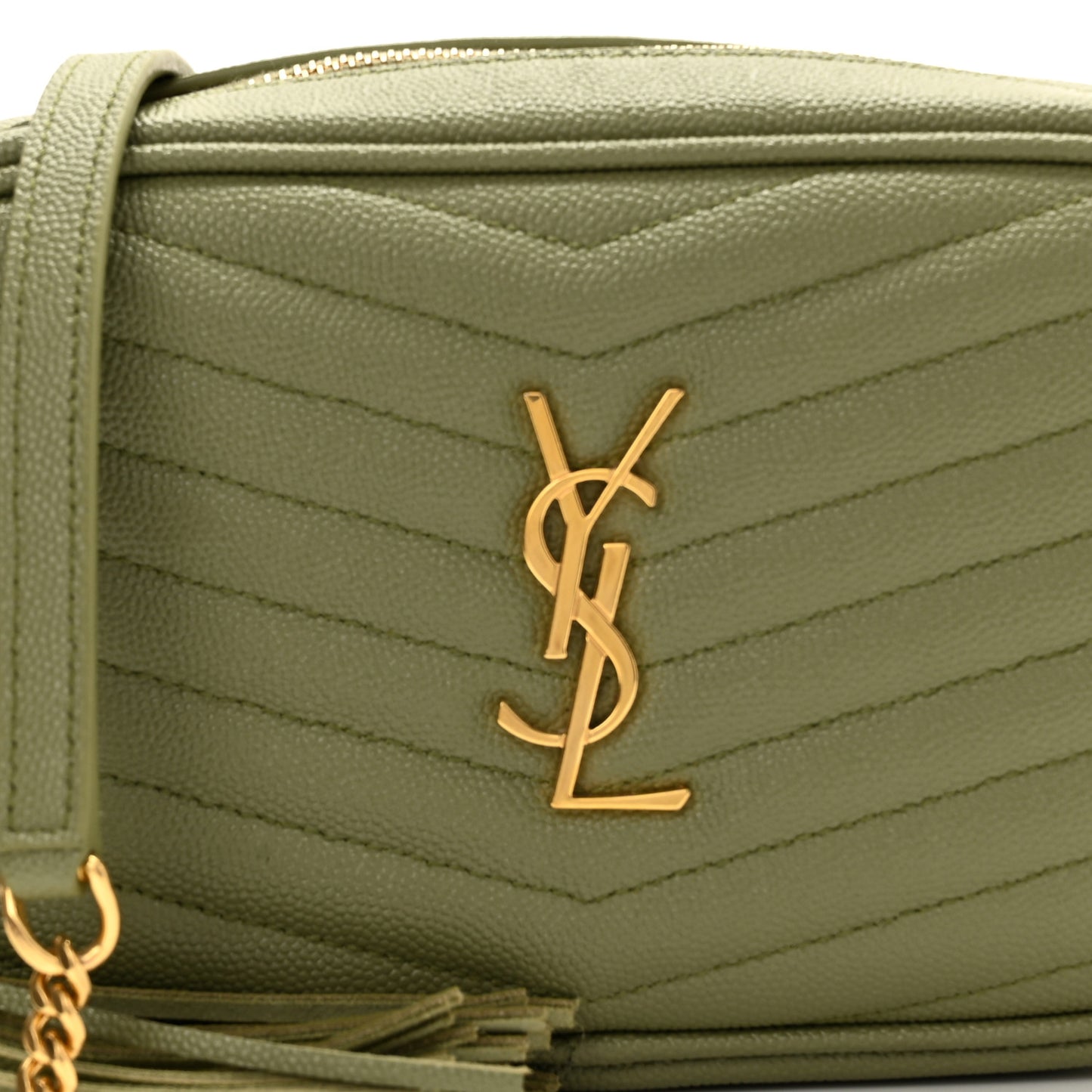 Grain De Poudre Matelasse Monogram Mini Lou Camera Bag Light Sage