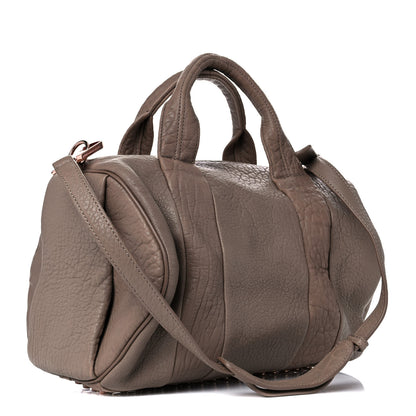Alexander Wang Pebbled Lambskin Rocco Latte Rose Gold Hardware 2 of 12