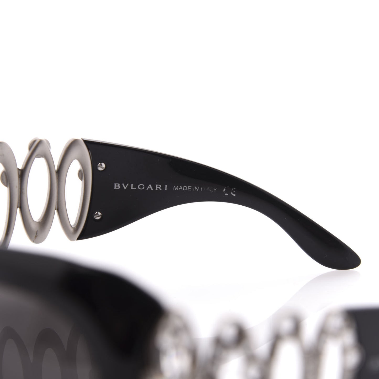 Oval Crystal 8016-B Sunglasses Black