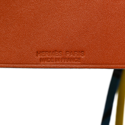 Hermes Everlisse Chevre Mysore Samarcande Horse Ornament Bag Charm Orange Lime 3 of 5
