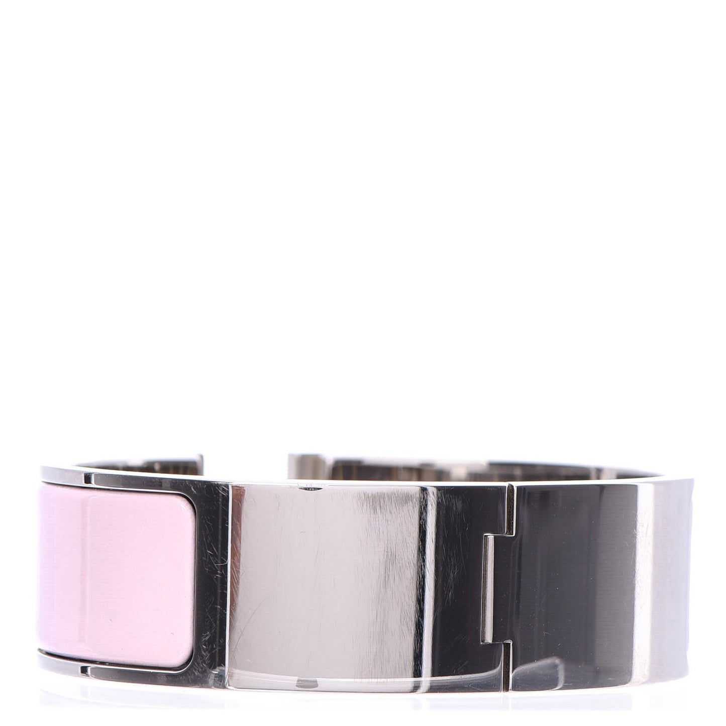 Enamel Wide Clic Clac H Bracelet PM Rose Nacarat