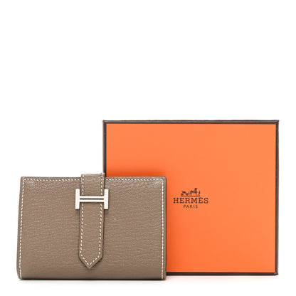 Hermes Chevre Mysore Mini Bearn Wallet Etoupe 9 of 9