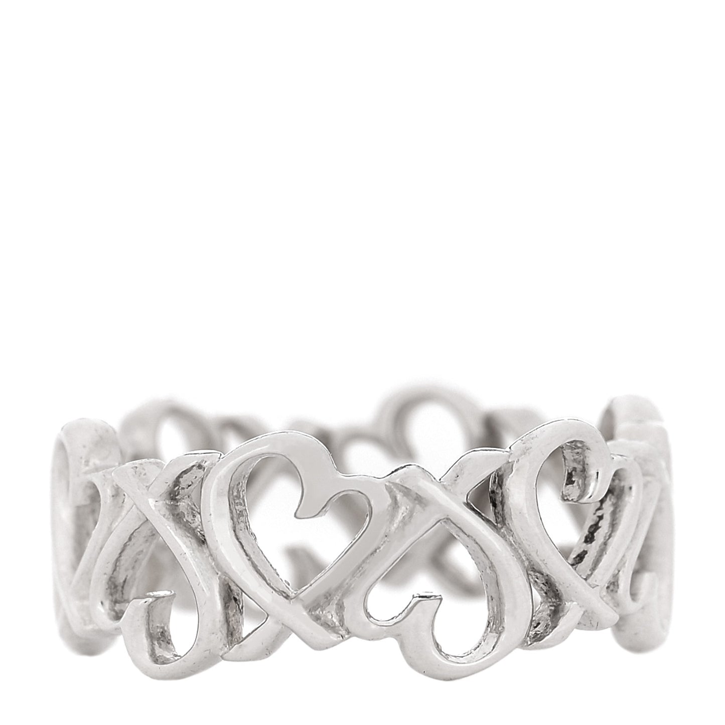 Sterling Silver Paloma Picasso Loving Heart Band Ring 49 5