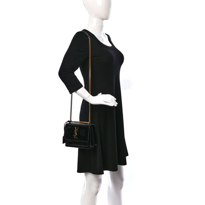 Saint Laurent Patent Small Monogram Sunset Black 2 of 11