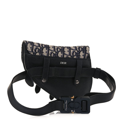 Christian Dior HOMME Oblique Saddle Belt Bag Blue 2 of 11