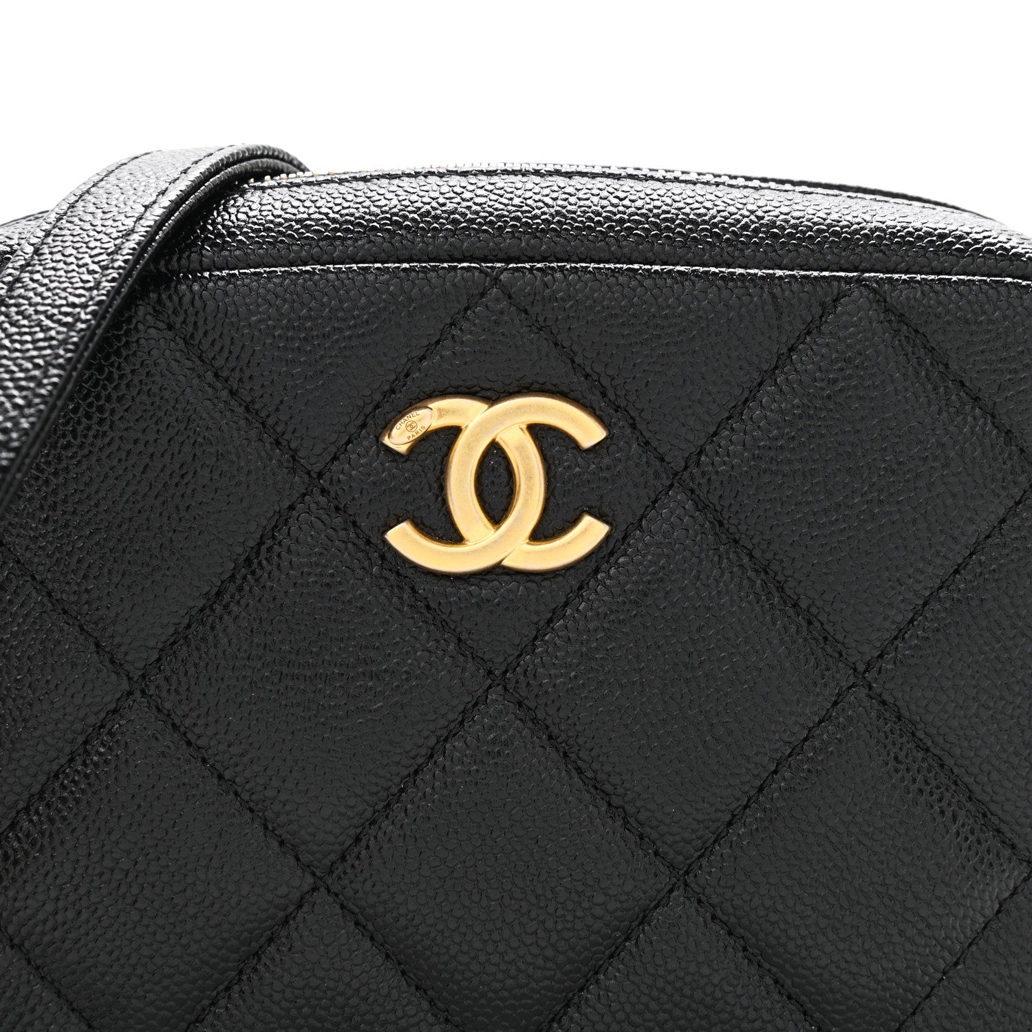 Chanel Shiny Caviar Quilted Chain Melody Camera Bag Black 8 of 10