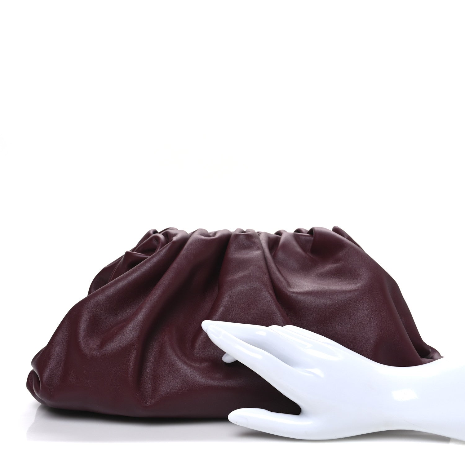 Bottega Veneta Smooth Butter Calf The Pouch Oversized Clutch Bordeaux 2 of 11
