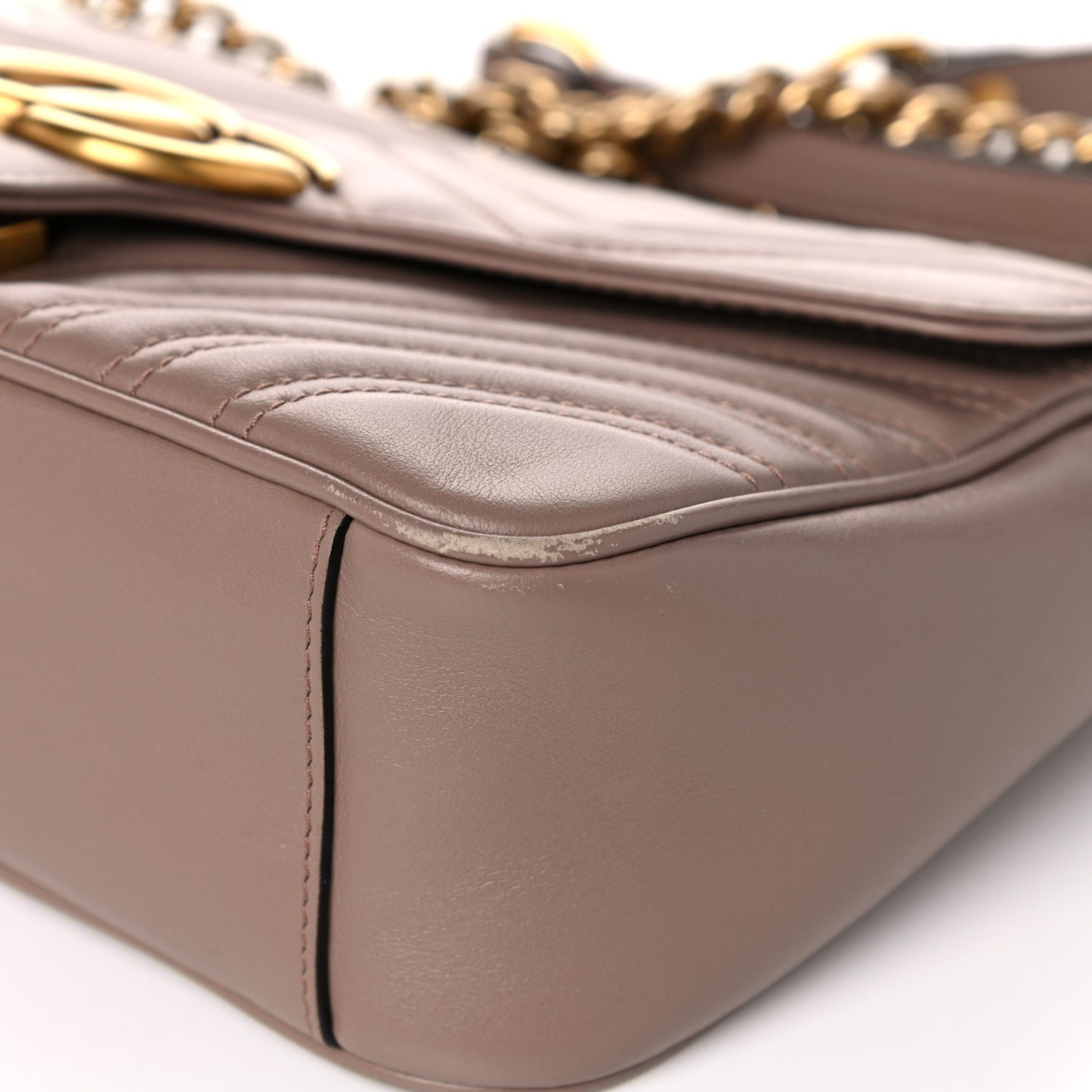 Calfskin Matelasse Small GG Marmont Shoulder Bag Porcelain Rose