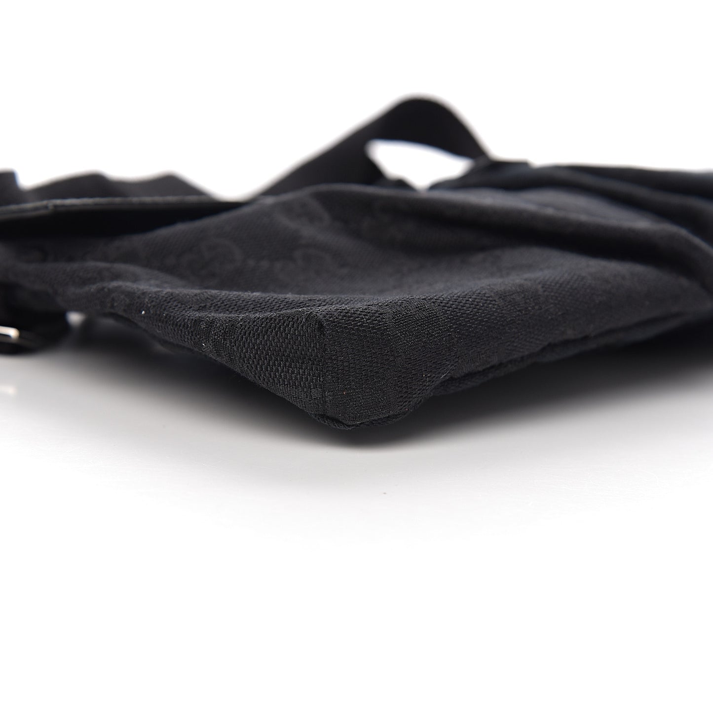 GG Monogram Double Pocket Belt Bag Black