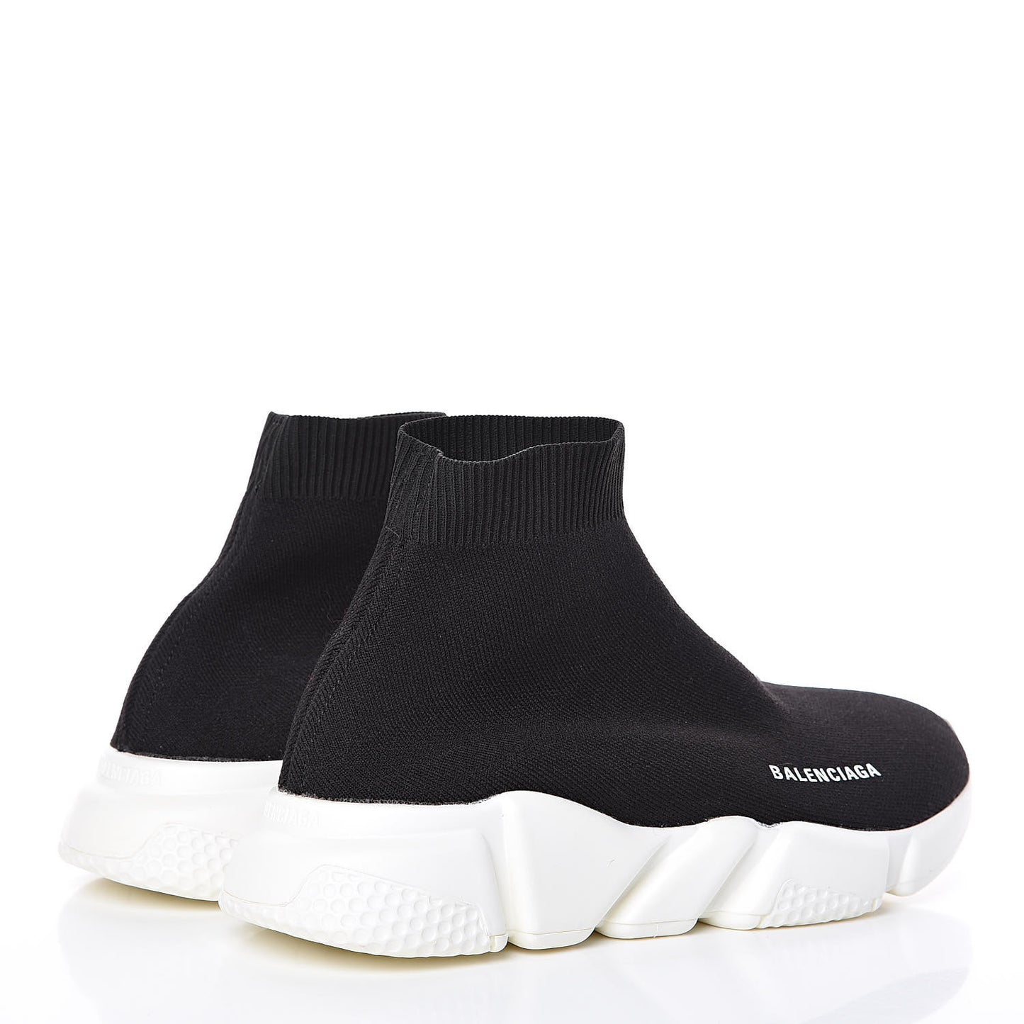 Neoprene Knit Womens Speed Sneakers 38 Black White