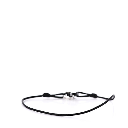 Cartier 18K White Gold Ceramic 4 Diamond LOVE Cord Bracelet Black 3 of 5
