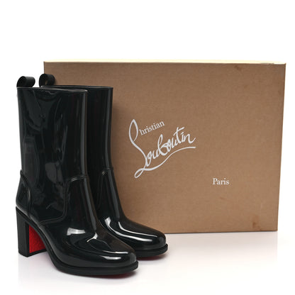Christian Louboutin Recycled PVC Calfskin Loubirain 70 Boots 38 Black 8 of 8