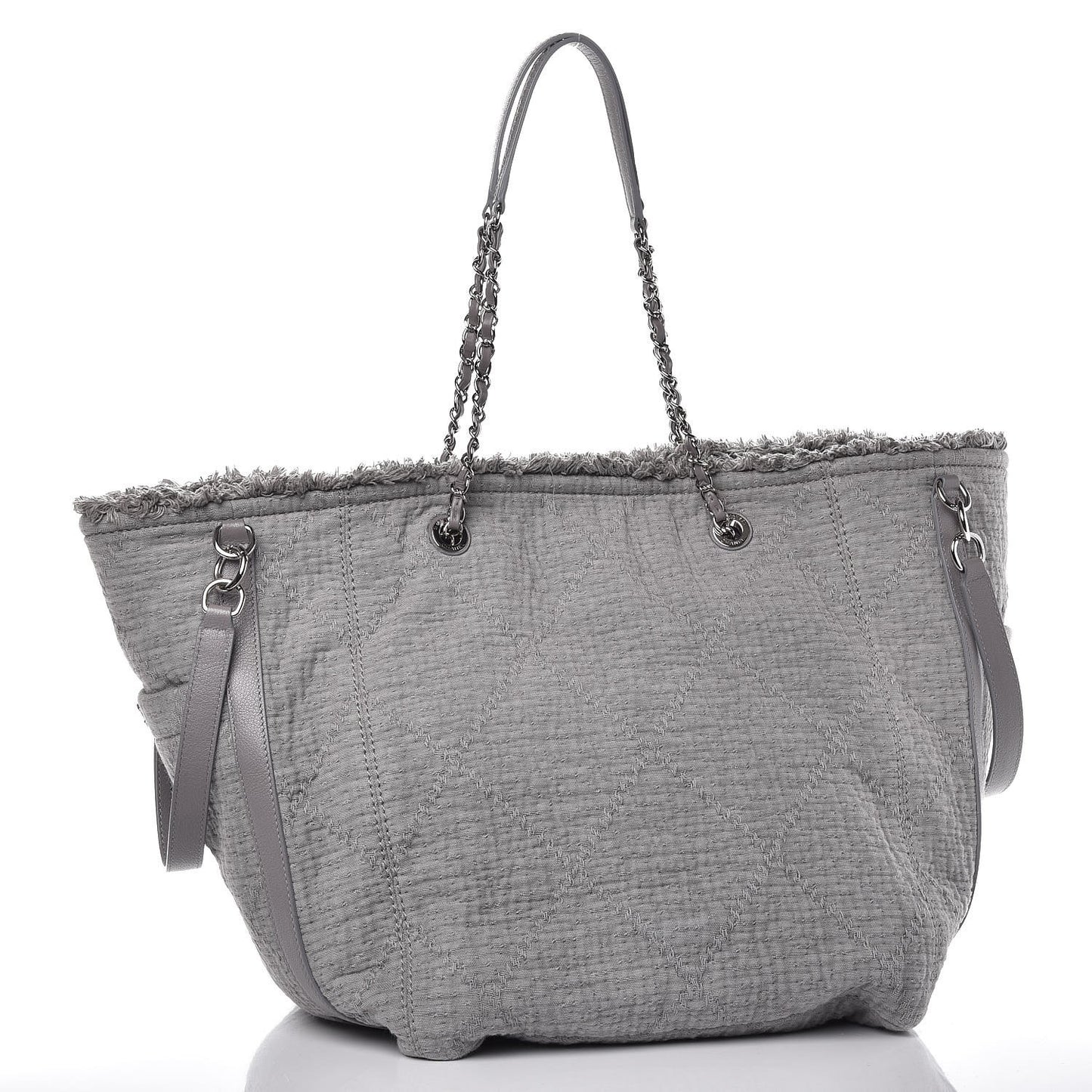 Canvas Large Double Face Shopping Tote Grey
