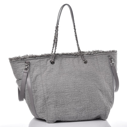 Chanel Canvas Large Double Face Shopping Tote Grey 3 of 7