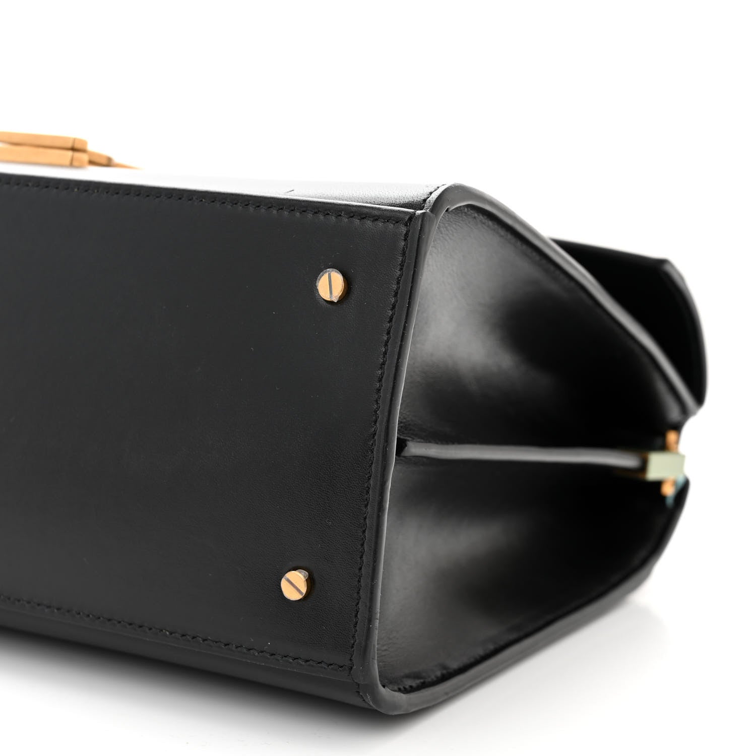 Saint Laurent Smooth Calfskin Medium Classic Monogram Cassandra Top Handle Black Rouge Legion 9 of 9