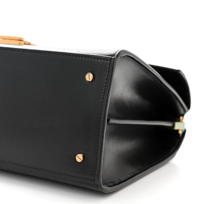 Saint Laurent Smooth Calfskin Medium Classic Monogram Cassandra Top Handle Black Rouge Legion 9 of 9