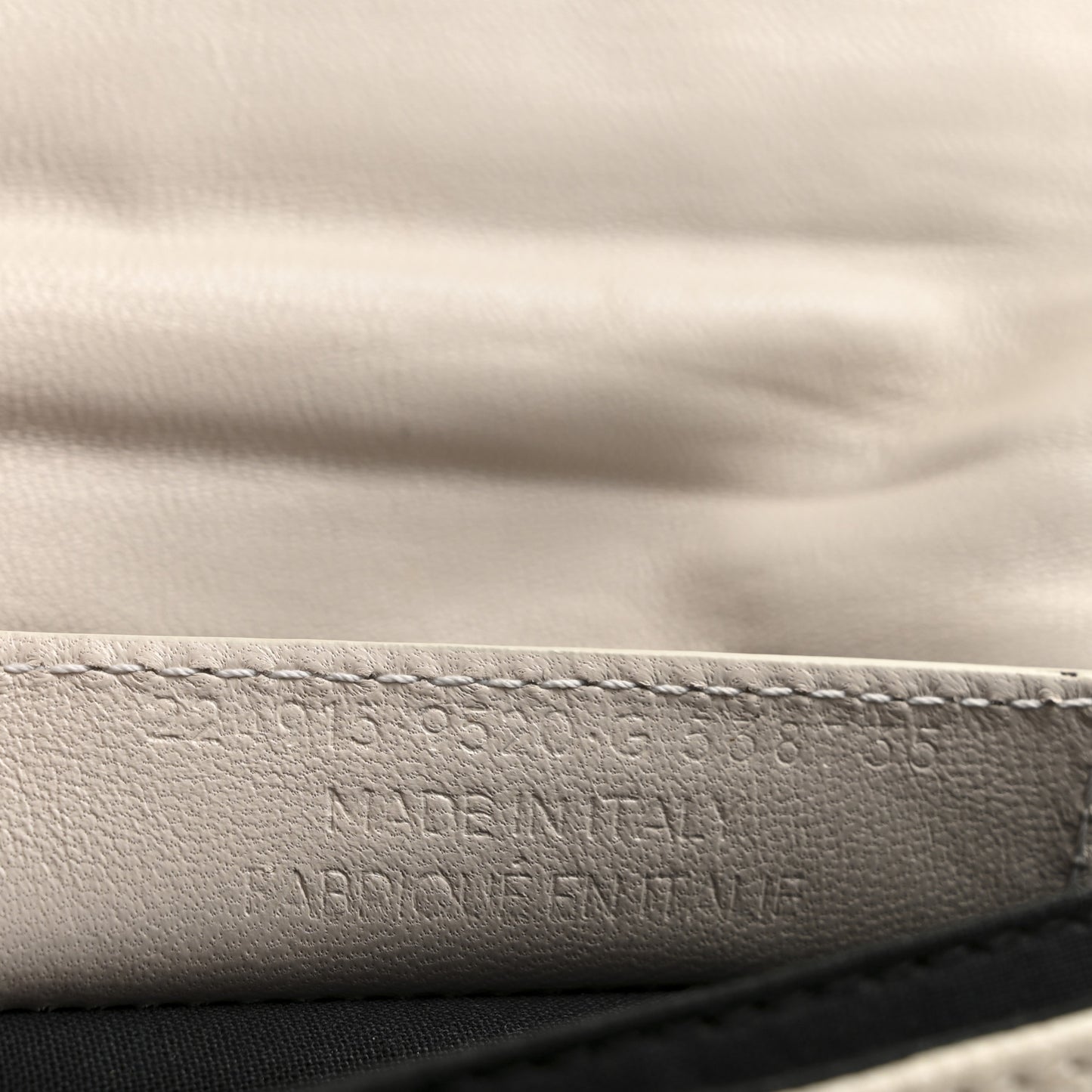 Chevre Silver Metallic Edge Hardware Envelope Clutch Gris Glace