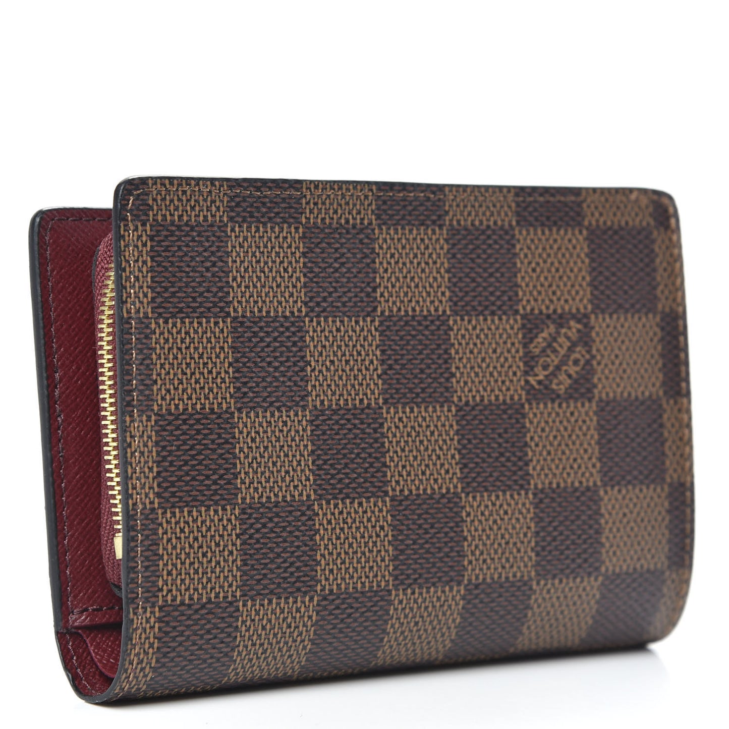 Damier Ebene Juliette Wallet Bordeaux Black