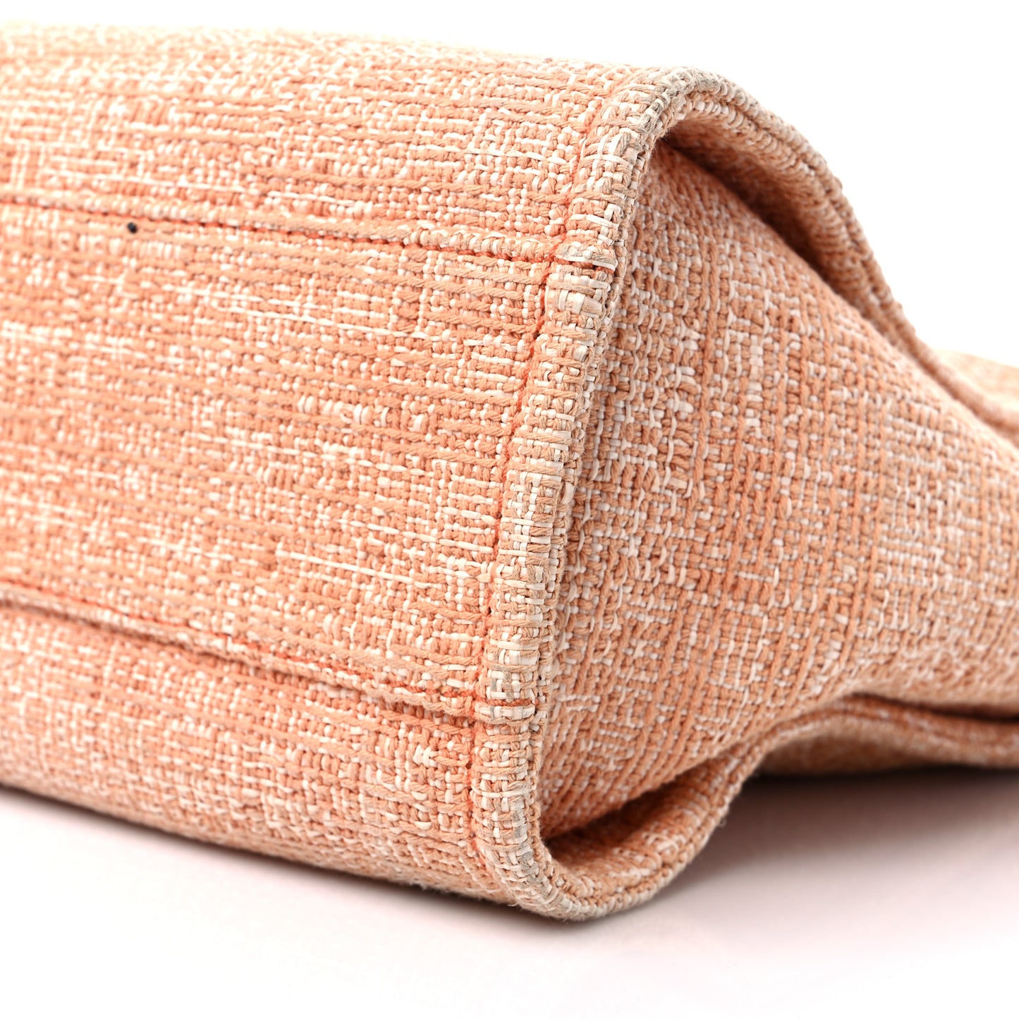 Lurex Boucle Small Deauville Tote Light Orange