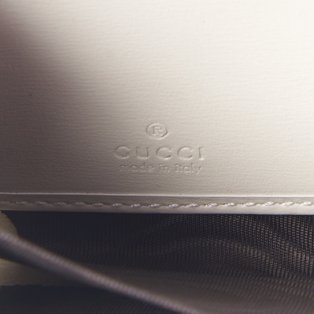 Boarded Plutone Calfskin Horsebit 1955 Zip Around Wallet Mystic White