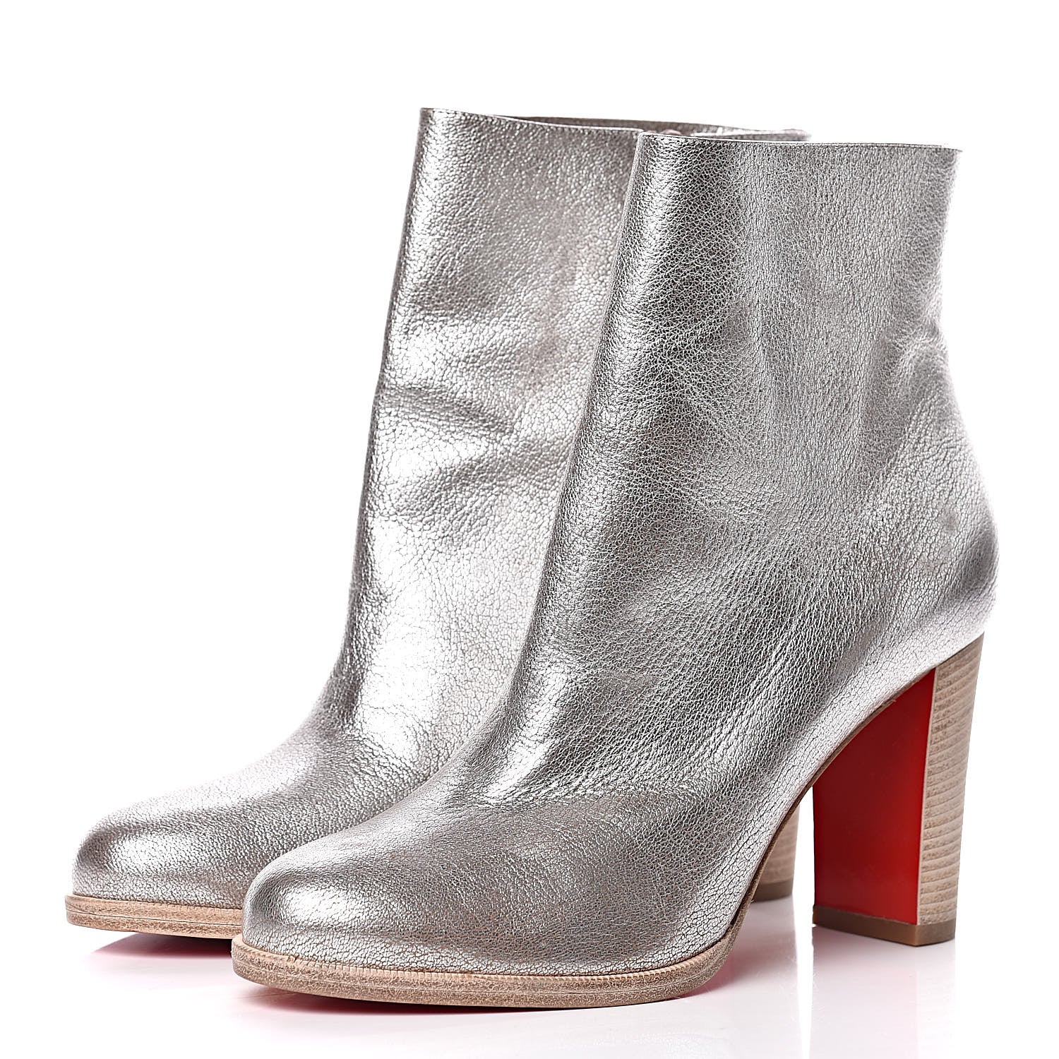 Christian Louboutin Kid Lame Washed Adox 85 Ankle Boots 36.5 Roche Grezzo Saponat 3 of 14