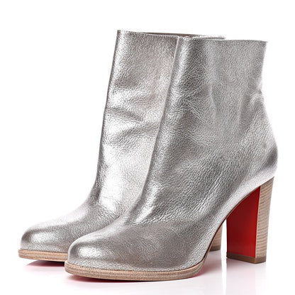 Christian Louboutin Kid Lame Washed Adox 85 Ankle Boots 36.5 Roche Grezzo Saponat 3 of 14