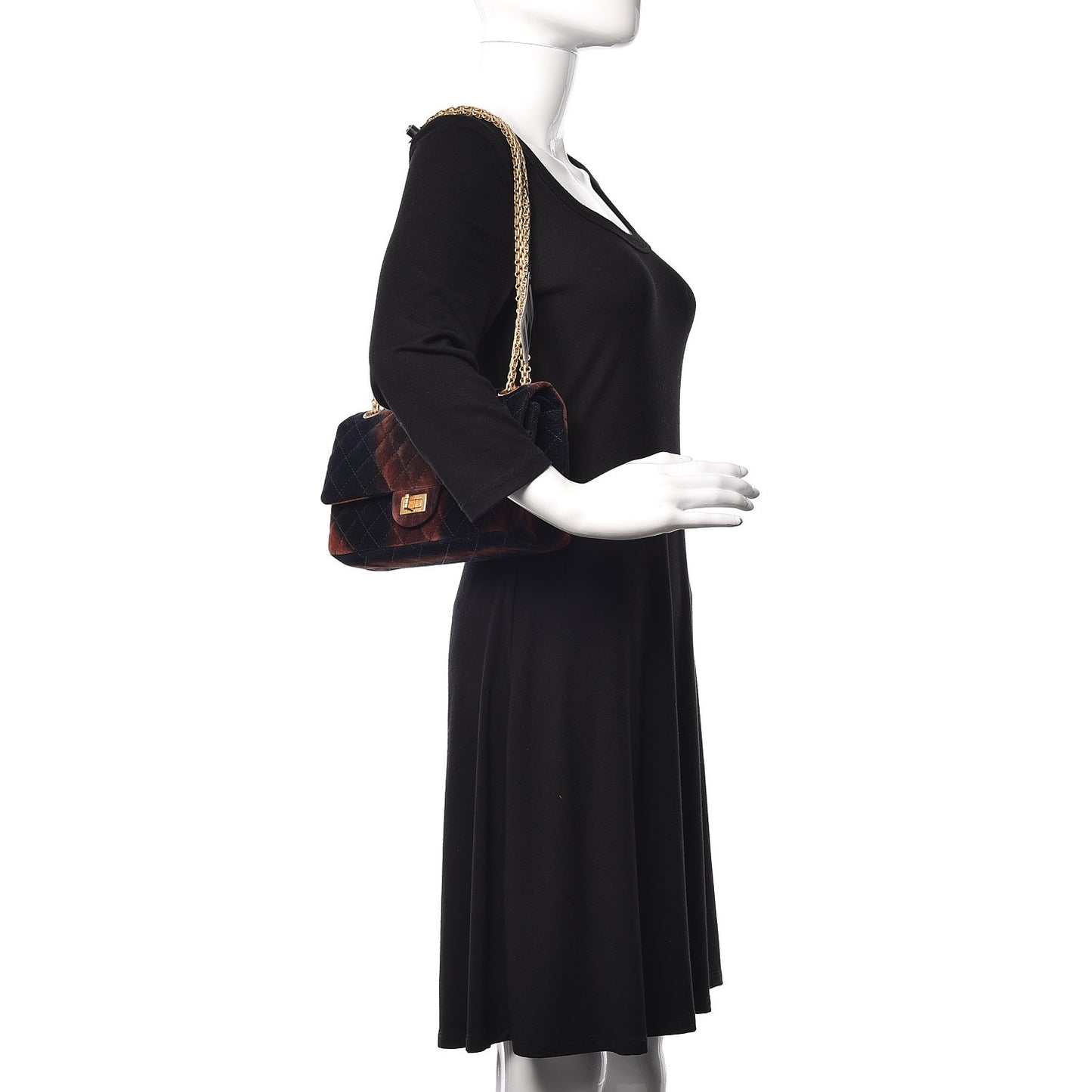 Ombre Velvet Quilted 2.55 Reissue 225 Flap Navy