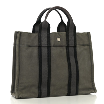 Hermes Canvas Tout Fourre PM Grey 3 of 9