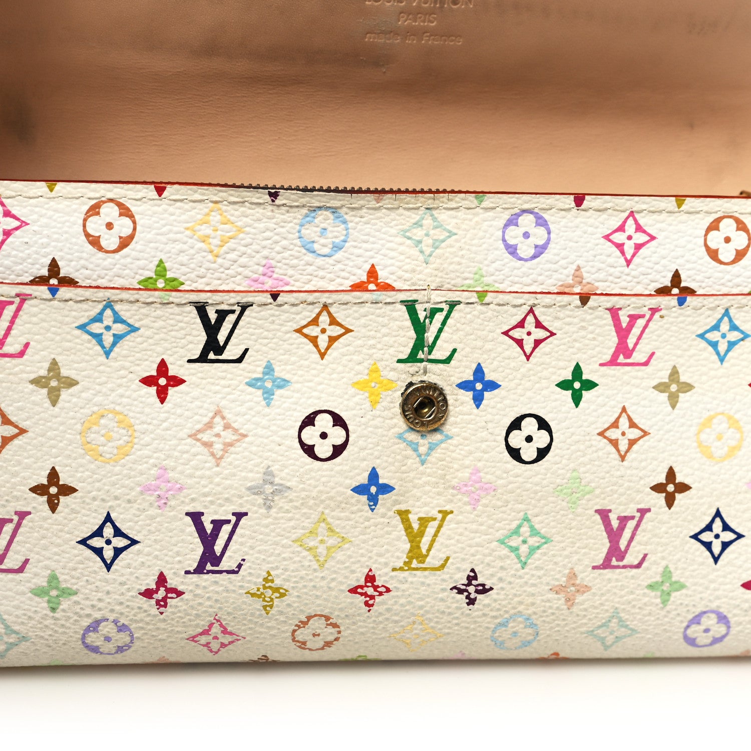 Louis Vuitton Monogram Multicolor Sarah Wallet White 13 of 13