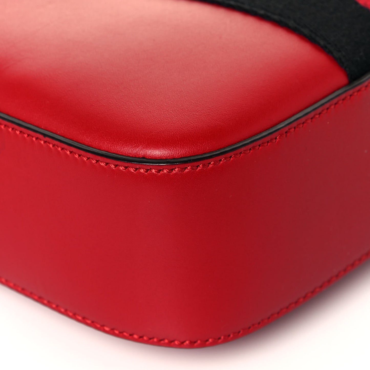 Calfskin Web Small Webby Bee Shoulder Bag Red