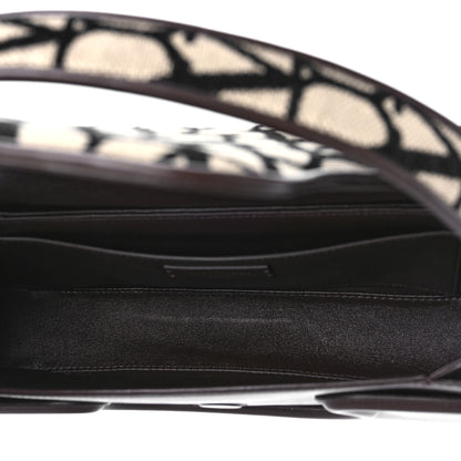 Valentino Garavani Toile Iconographe Goatskin Le Grand Deuxieme Shoulder Bag Naturale Black Fondant 5 of 9