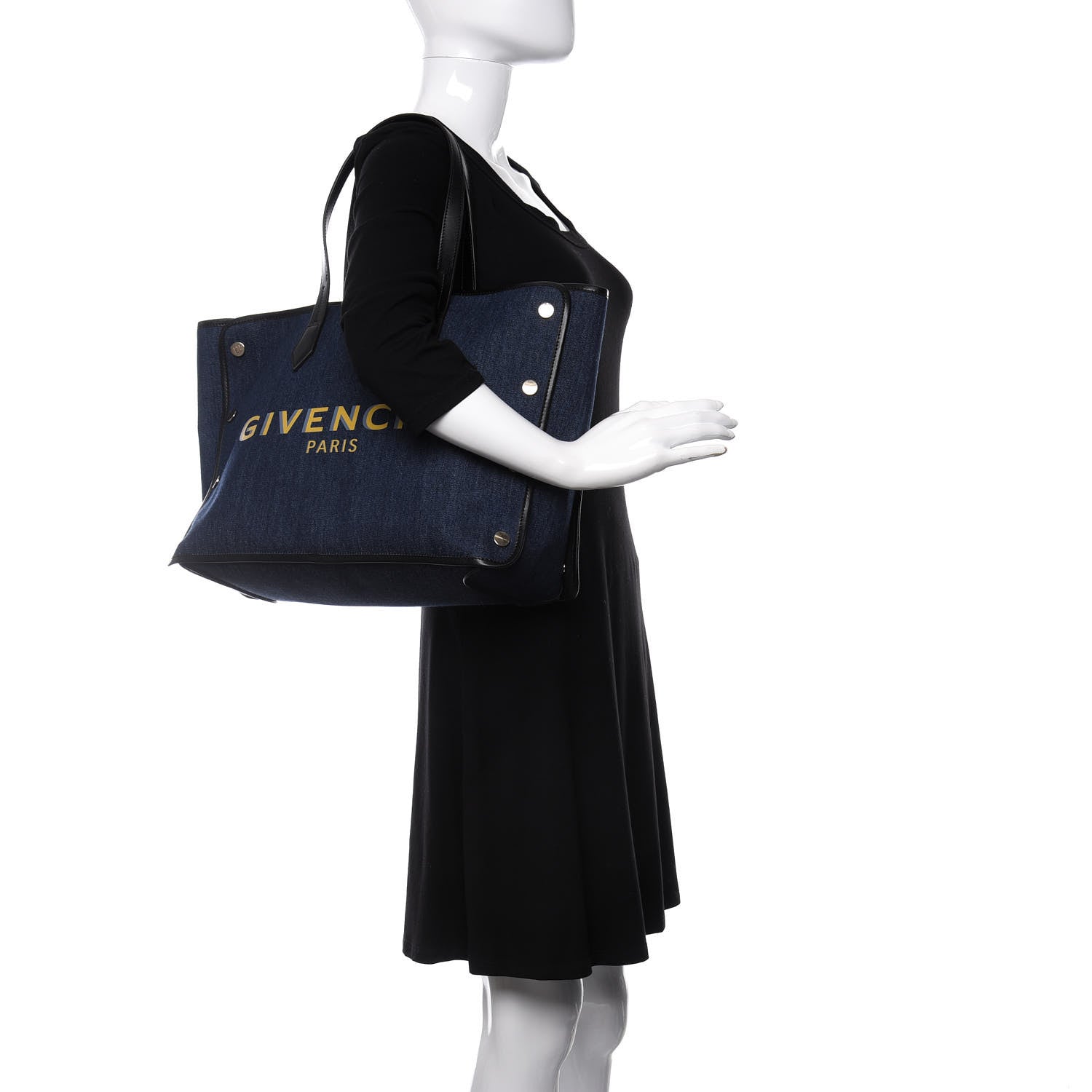 Givenchy Denim Medium Logo Bond Shopper Tote Blue 2 of 11