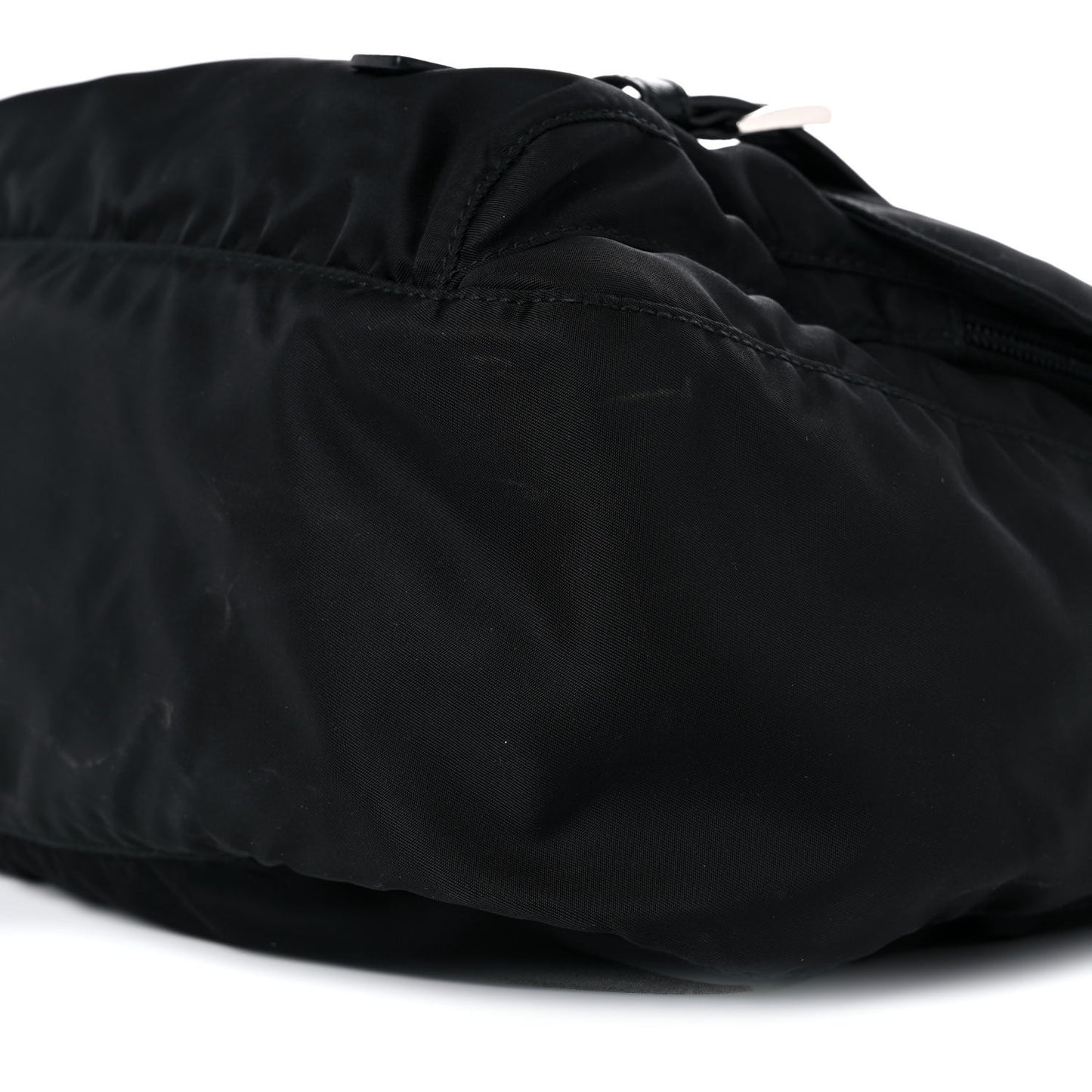 Tessuto Nylon Saffiano Messenger Bag Black
