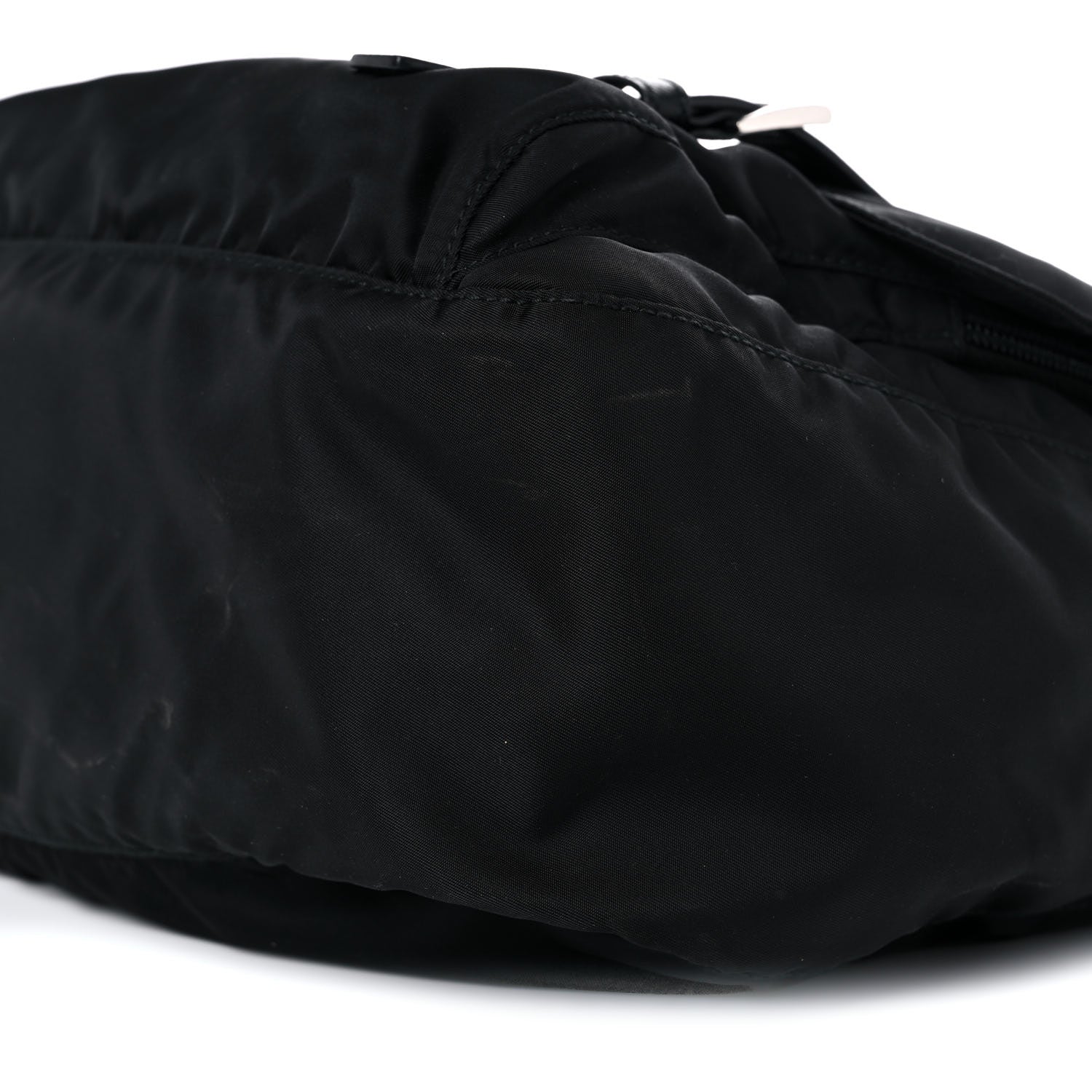 Prada Tessuto Nylon Saffiano Messenger Bag Black 9 of 15