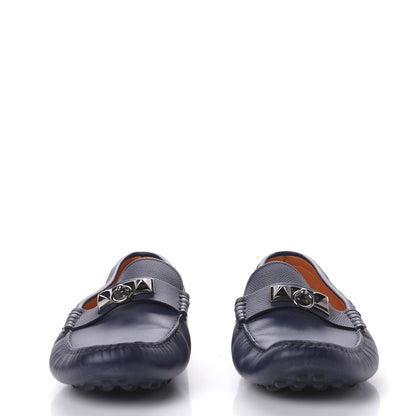 Hermes Epsom Mens Irving Driving Moccasin Loafers 45 Marine 2 of 8