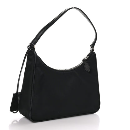 Prada Tessuto Nylon Saffiano Mini Re-Edition 2005 Bag Black 3 of 9