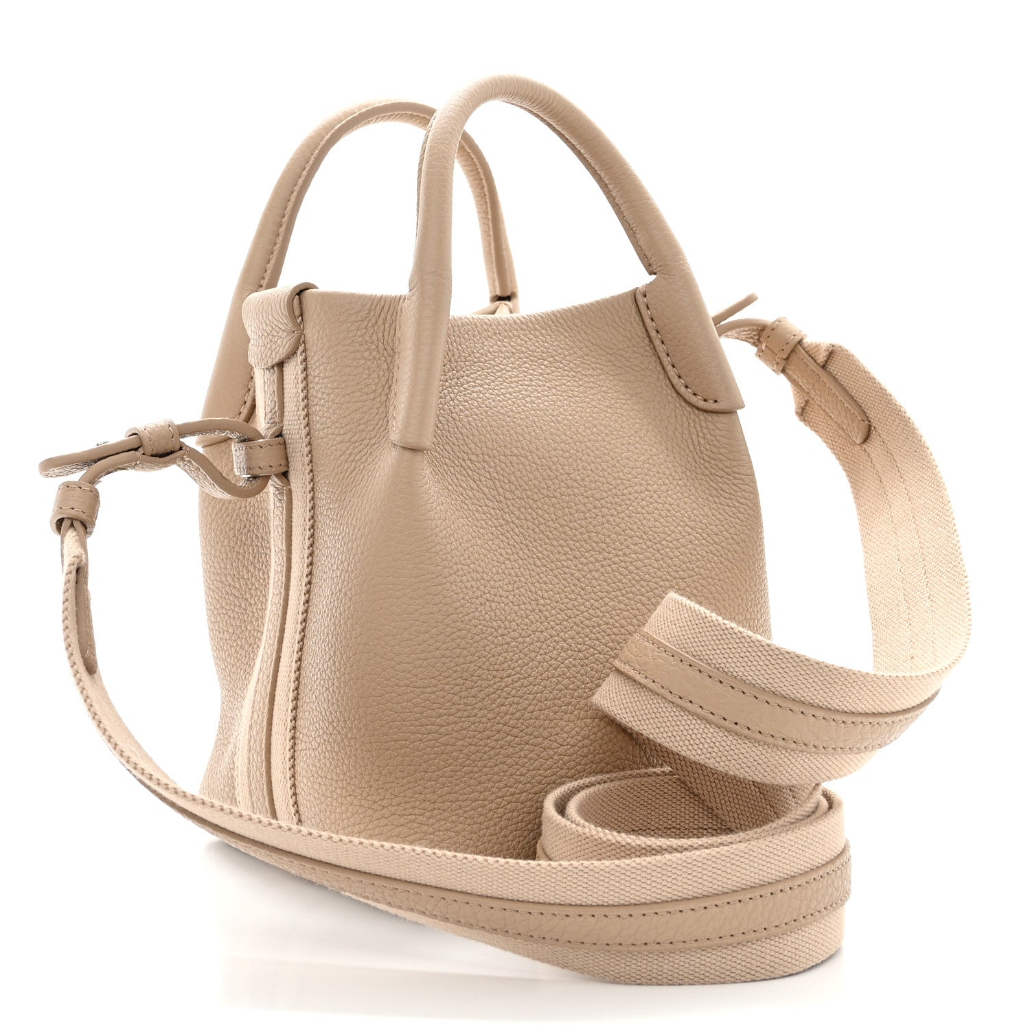 Loro Piana Grained Calfskin Micro Bale Bag Light Mastic 2 of 8
