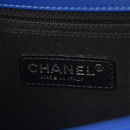 Chanel Patent Calfskin Quilted New Medium Plexiglass Boy Flap Blue 6 of 8