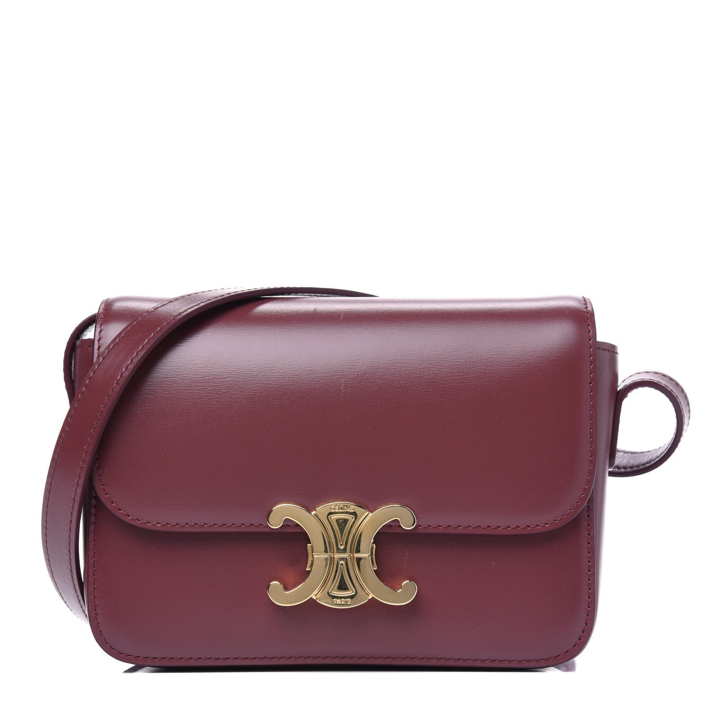 Shiny Calfskin Teen Dark Red Grenat