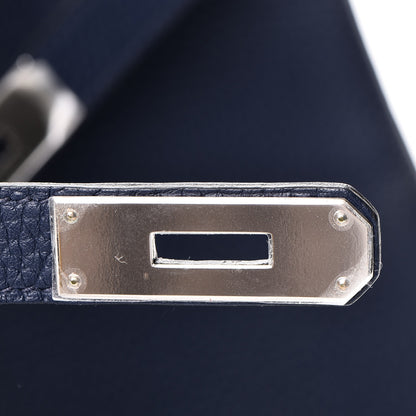 Hermes Taurillon Clemence Birkin 35 Bleu Saphir 27 of 38