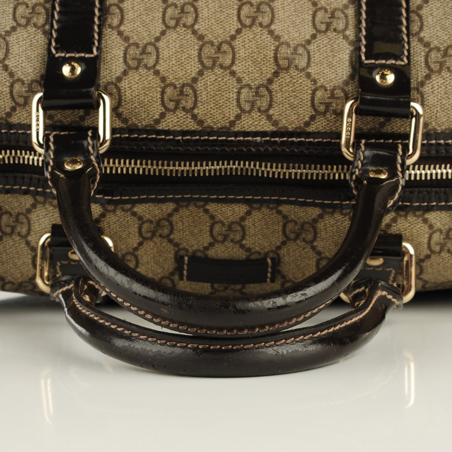 GG Plus Monogram Medium Joy Boston Dark Brown