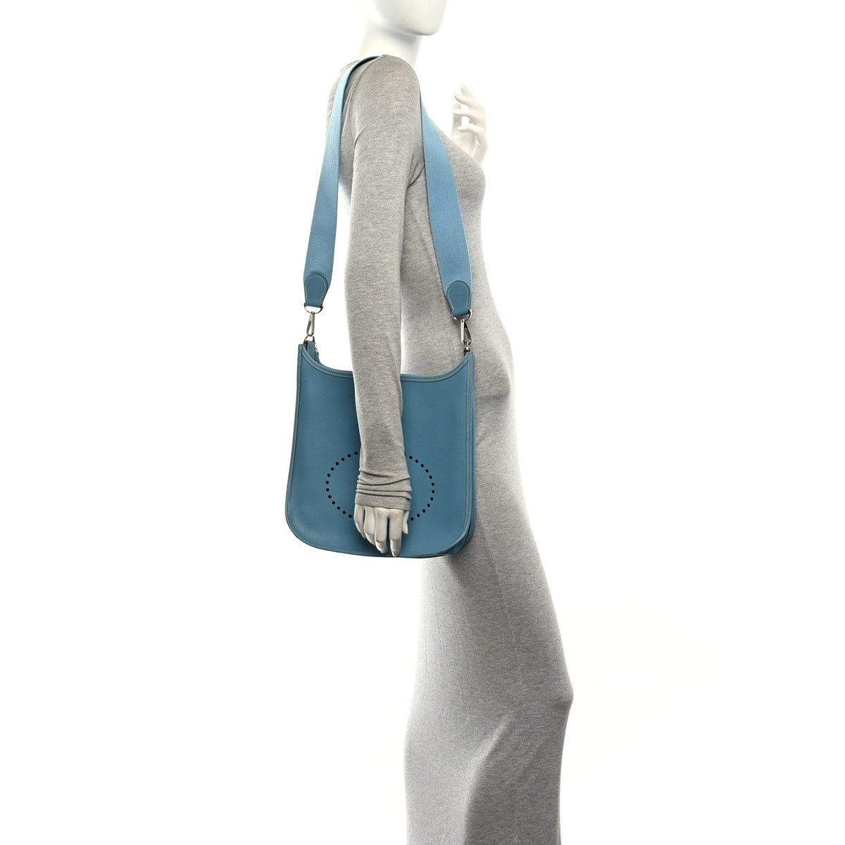 Hermes Epsom Evelyne PM Blue Jean 2 of 11