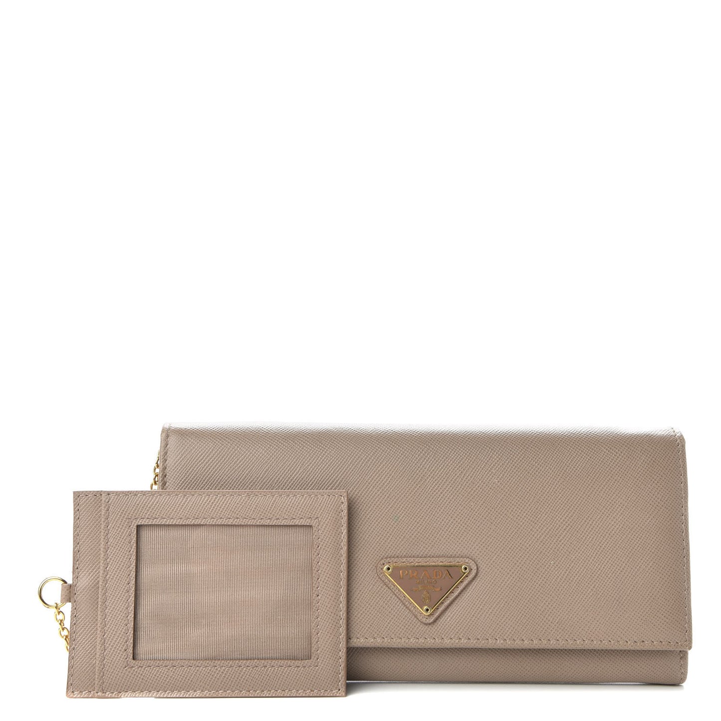 Saffiano Triangle Continental Flap Wallet Cammeo